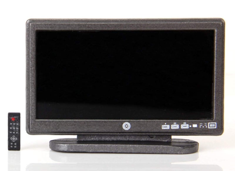 SXFSE Doll House TV, 1:12 Scale Dollhouse Accessories Miniature Furniture Decor Model, Play Toy (TV)